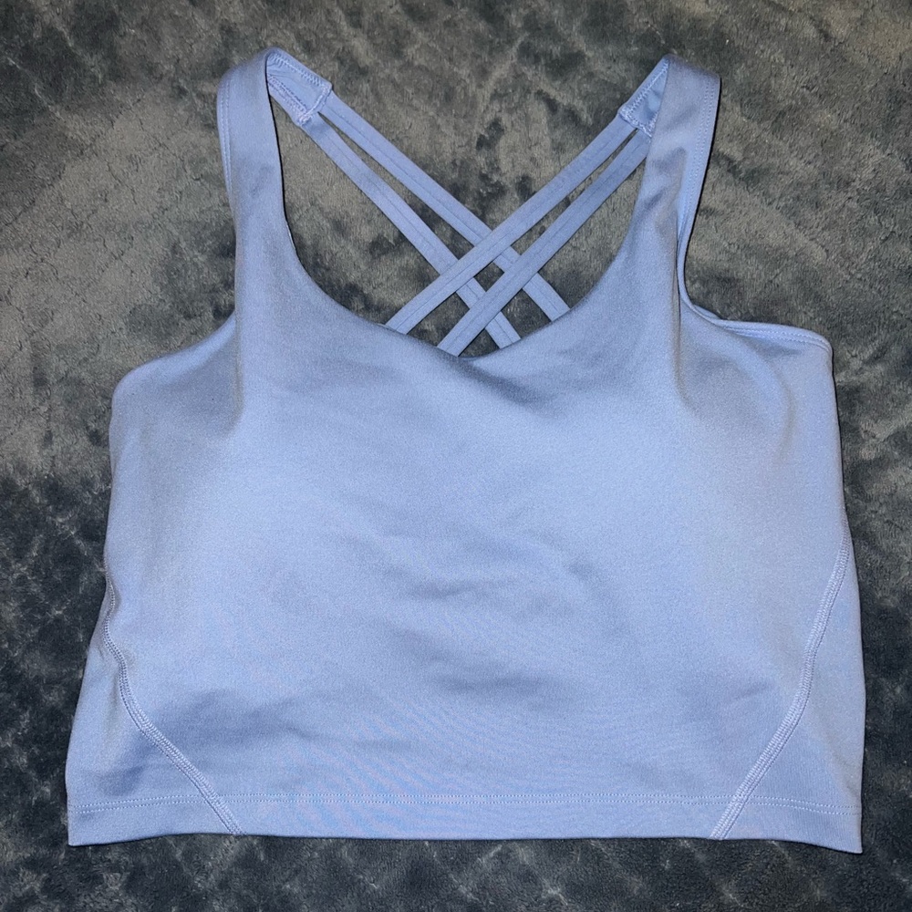 Gilly Hicks Active Recharge Strappy Plunge Tank Blue Size Large Curvy